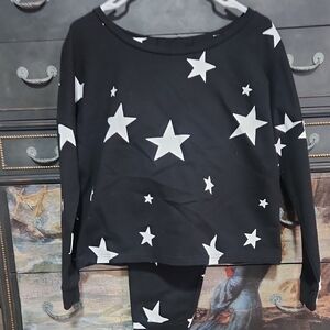 Flying Monkey Black and White Star Sweat Set
